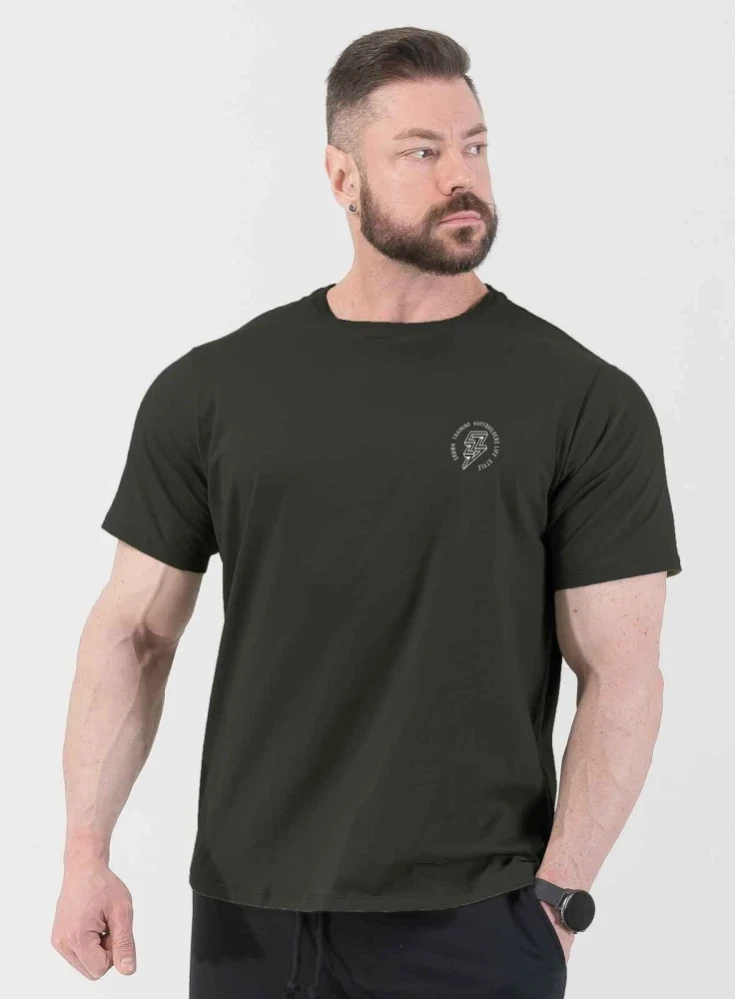 Camiseta Crown Training Bodybuilder Verde Escuro