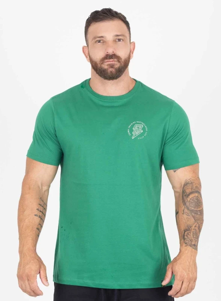 Camiseta Crown Training Bodybuilding Verde Bandeira