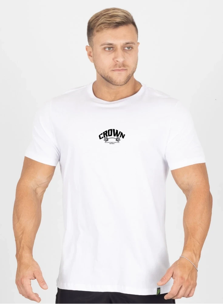 Camiseta Crown Training Dumbbell Branca