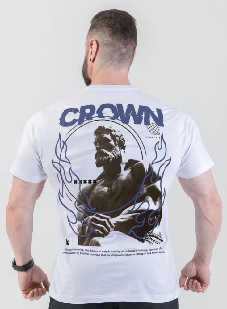 Camiseta Crown Training Greek Branca