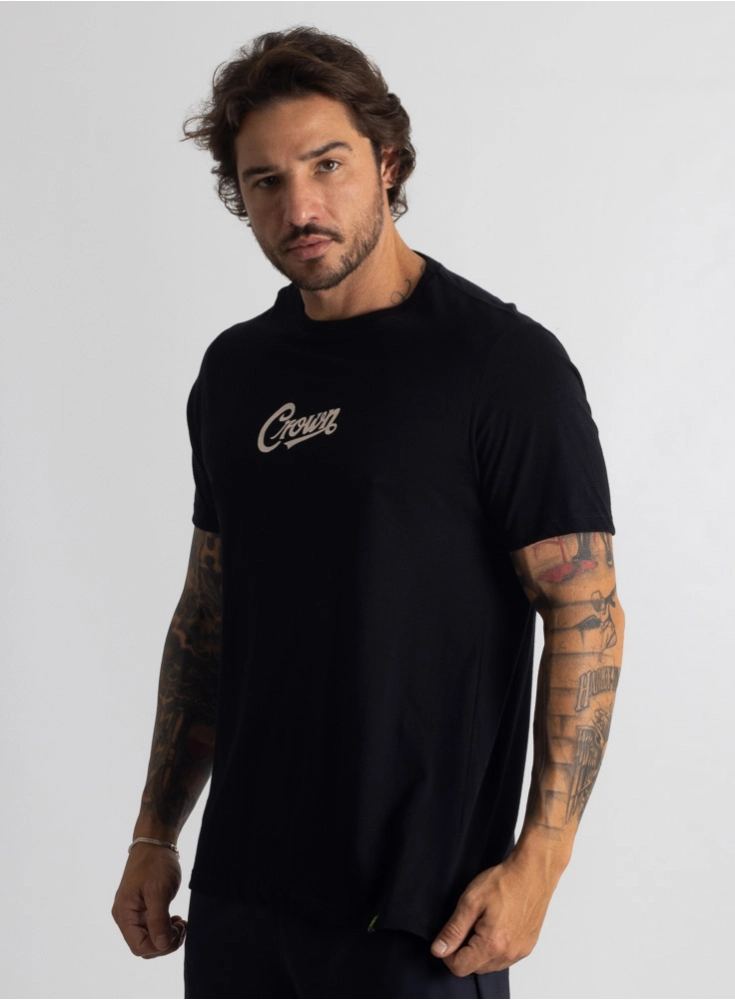 Camiseta Crown Training OldStyle Preta
