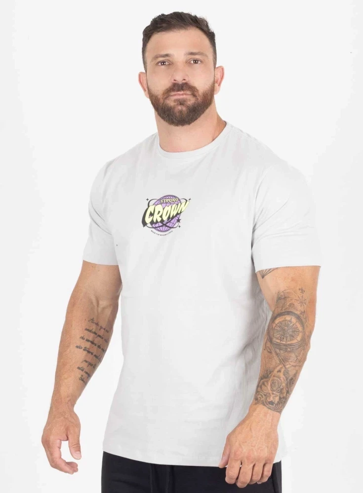 Camiseta Crown Training Orbit Cinza