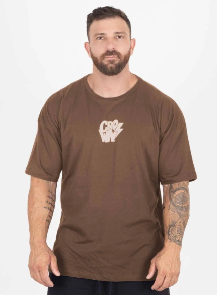 Camiseta Crown Training Over Shock Marrom