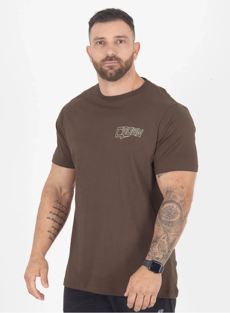 Camiseta Crown Training Spark  Marrom 