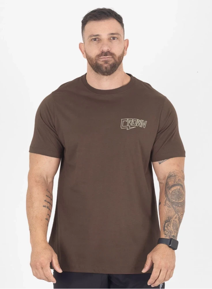 Camiseta Crown Training Spark  Marrom 