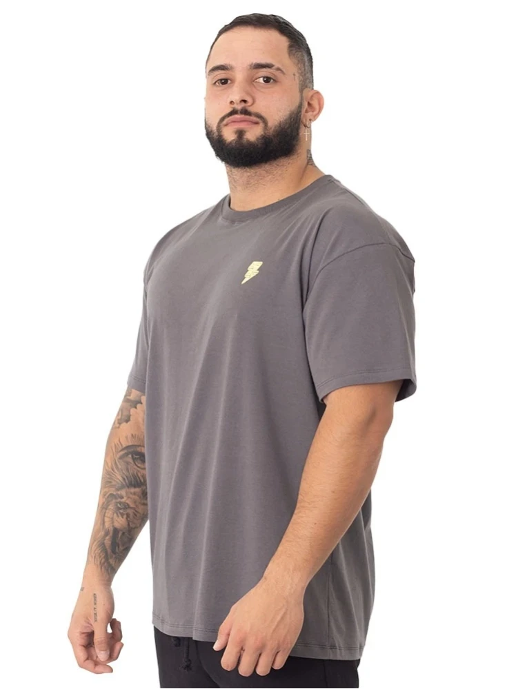 Camiseta Oversized Basica  Grafite 