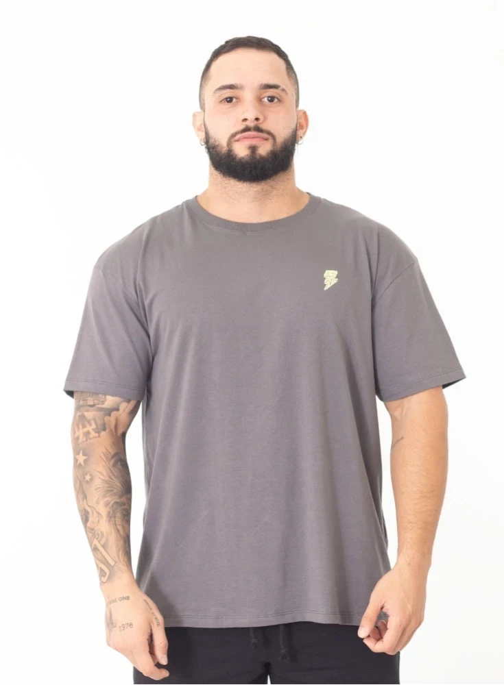 Camiseta Oversized Basica  Grafite 