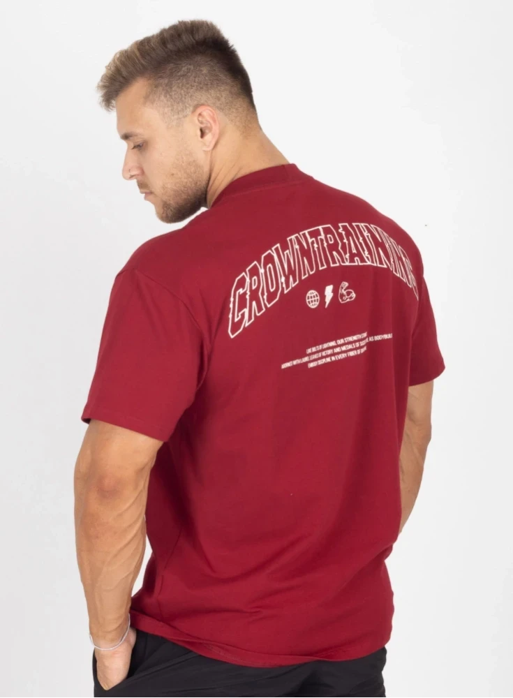 Camiseta Oversized Bordô Conquest