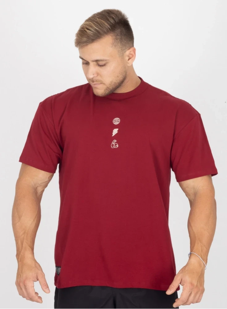 Camiseta Oversized Bordô Conquest