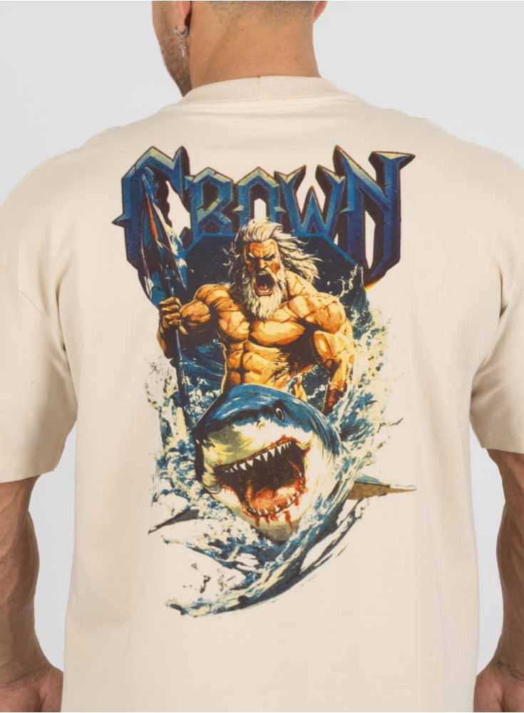 Camiseta Oversized Poseidon Creme