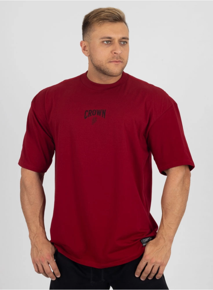 Camiseta Oversized Treino Fofo Bordô