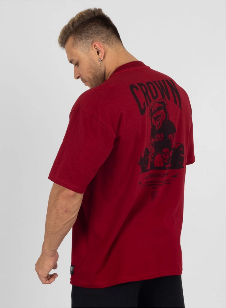 Camiseta Oversized Treino Fofo Bordô