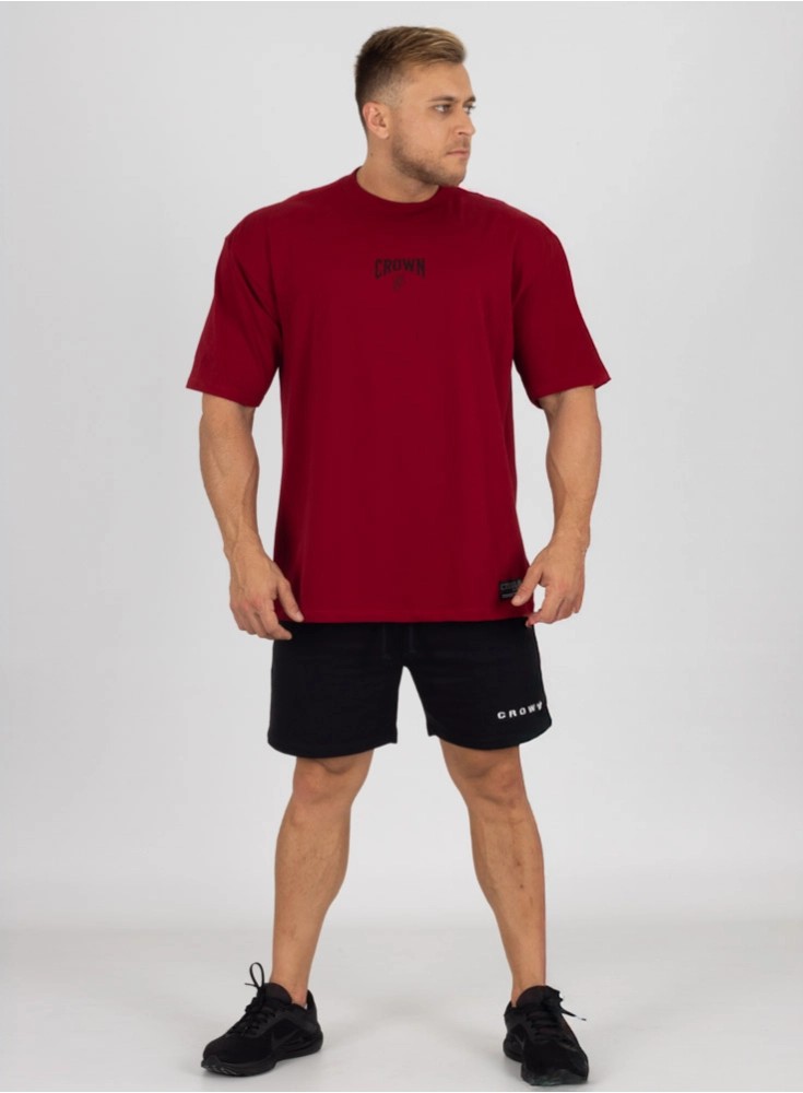 Camiseta Oversized Treino Fofo Bordô