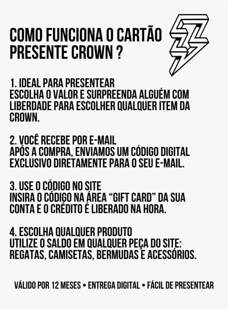 Cart&atilde;o Presente - R$200