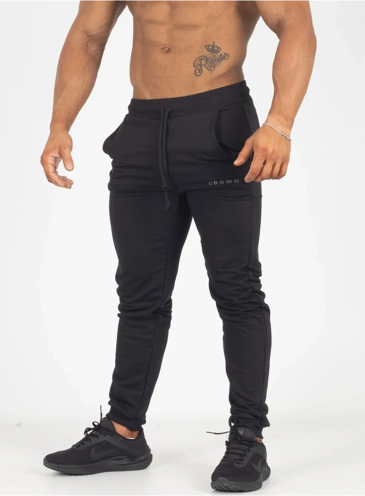 Calça Crown Training Moletom Dark  Preto 