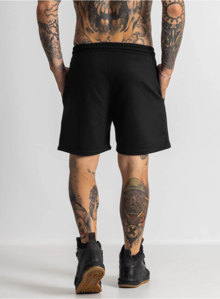 Bermuda de Moletom Crown Curta Bodyuilder Preta