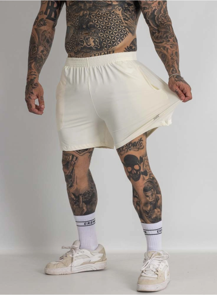 Bermuda Crown Poliamida Curta Classic Off White Bermuda Crown Poliamida Curta Classic Off White