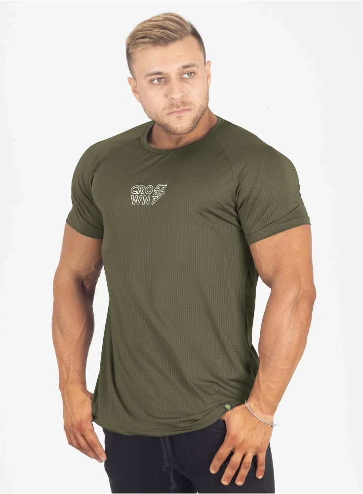 Camiseta Crown Dry Fit ice Verde Musgo Raio