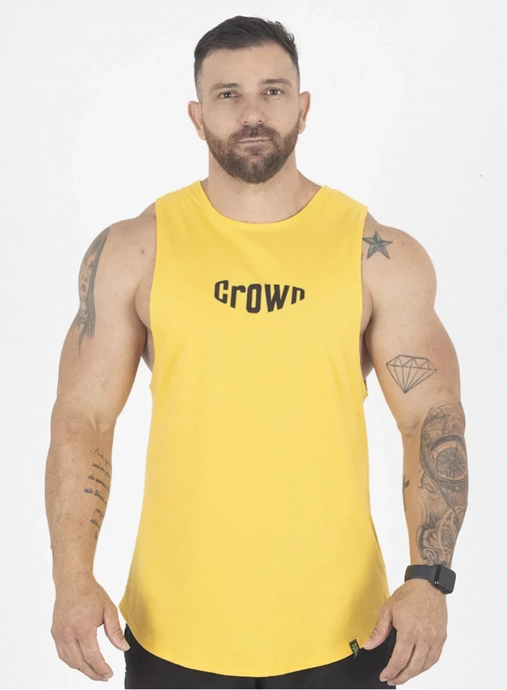 Regata Crown Tank Bubble  Amarelo 