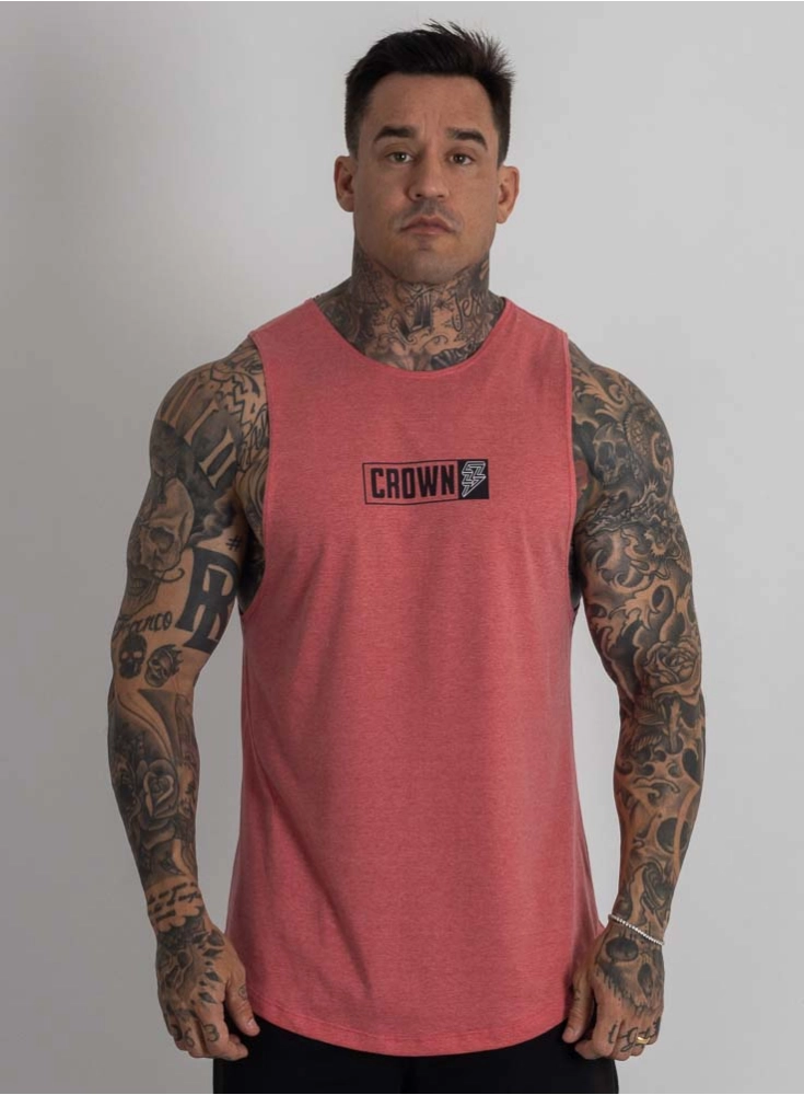 Regata Crown Tank Block Mescla Vermelho