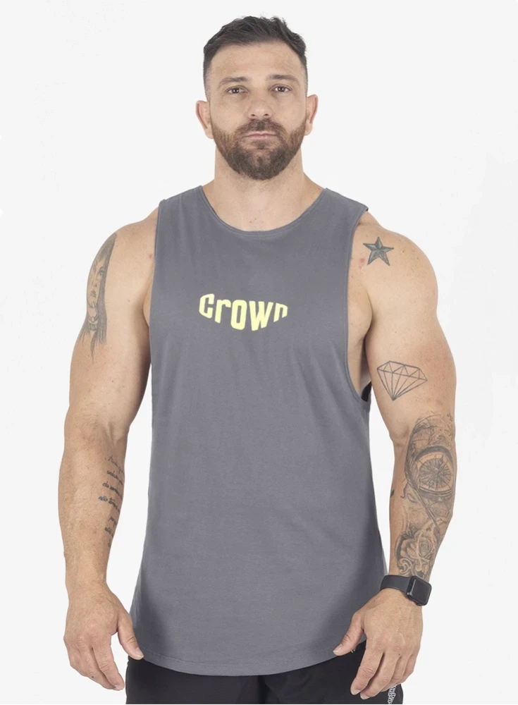 Regata Crown Tank Bubble  Grafite 