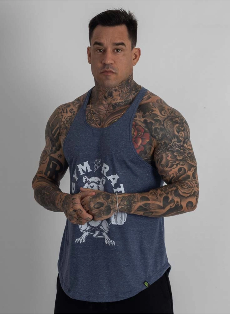 Regata Cavada Crown GymRat Mescla Azul Regata Cavada Crown GymRat Mescla Azul