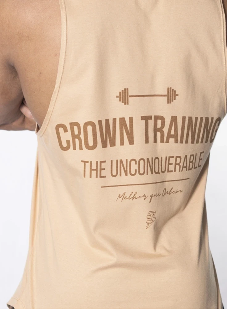 Regata Crown Tank Viciado no Pump Bege