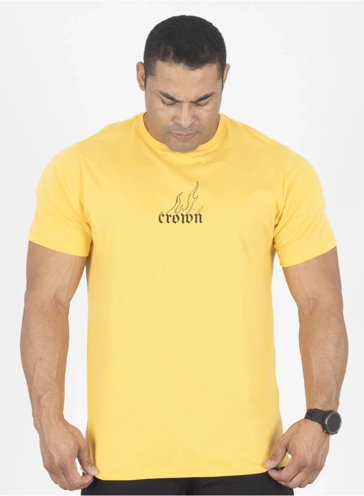 Camiseta  Crown Training Fire  Amarelo 