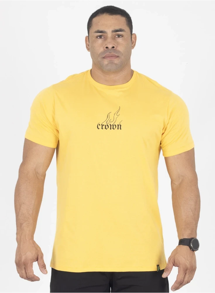 Camiseta  Crown Training Fire  Amarelo 
