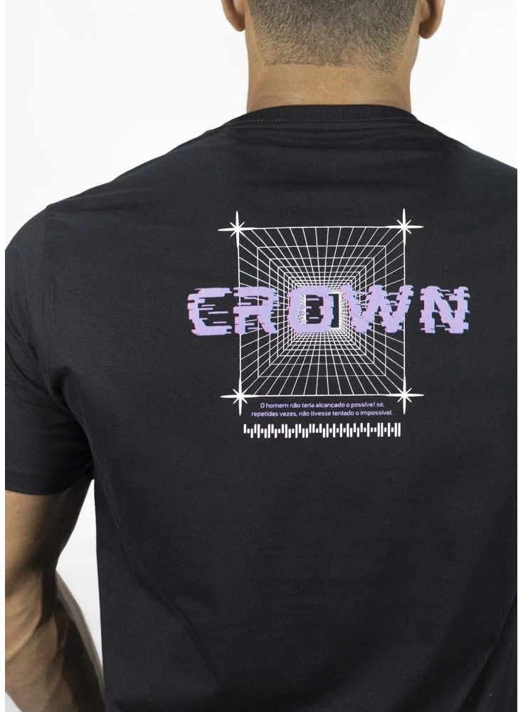 Camiseta Crown Training Trad Preta Strong
