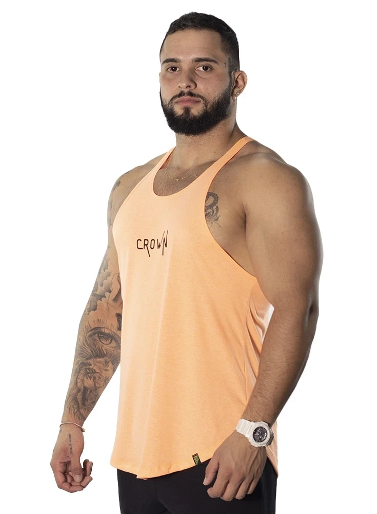 Regata Cavada Crown Basica Laranja Neon