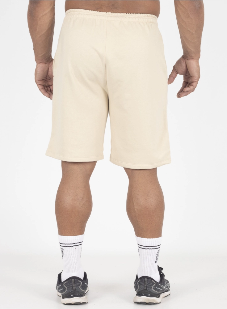 Bermuda Crown Trad Moletom Bodybuilding Bordada Creme 