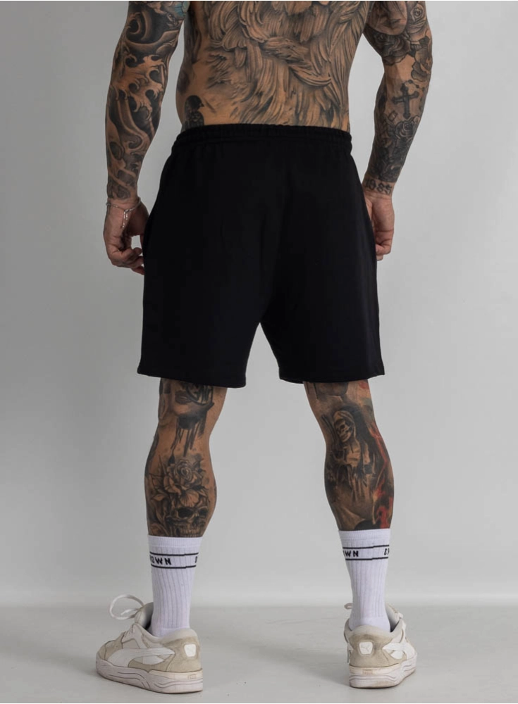 Bermuda de Moletom Crown Curta Form Preta Bermuda de Moletom Crown Curta Form Preta