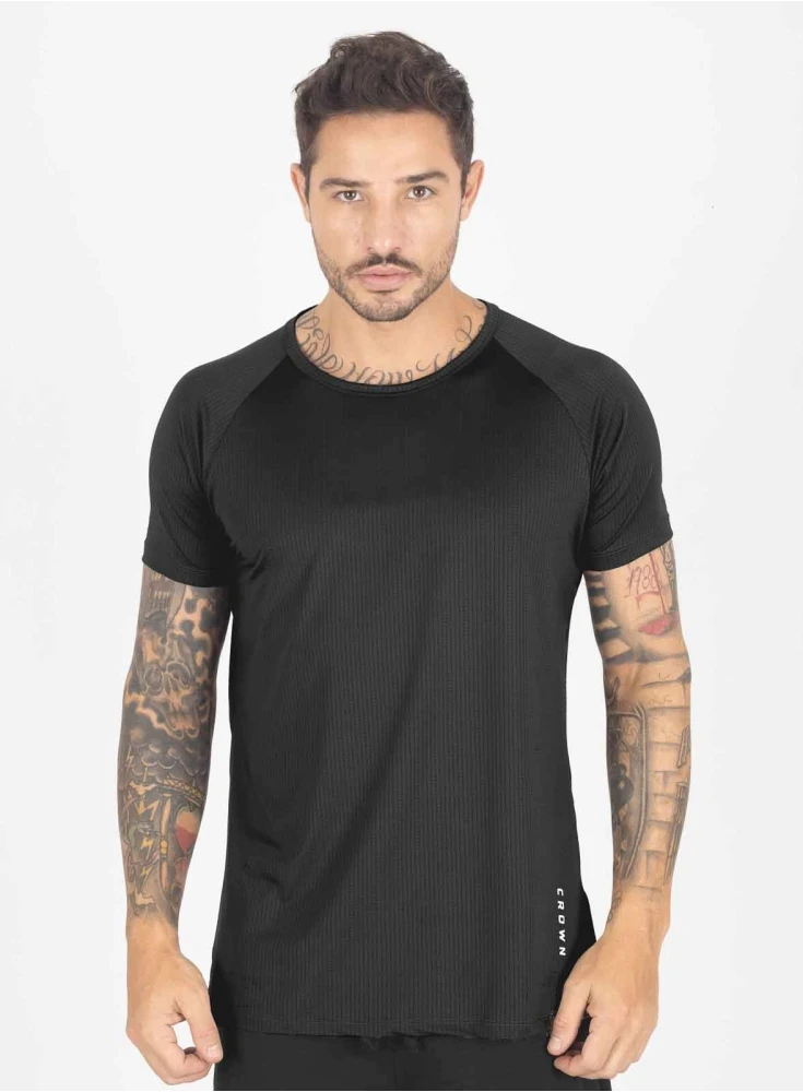 Camiseta Crown Dry Fit Ice Preta Elemental