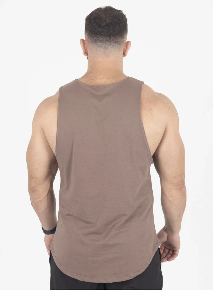 Regata Crown Tank Bodybuilding  Marrom Taupe 