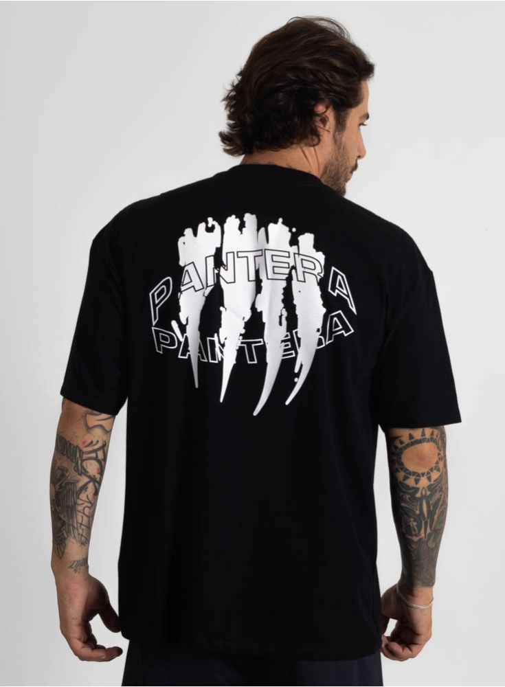 Camiseta Oversized Pantera Preta