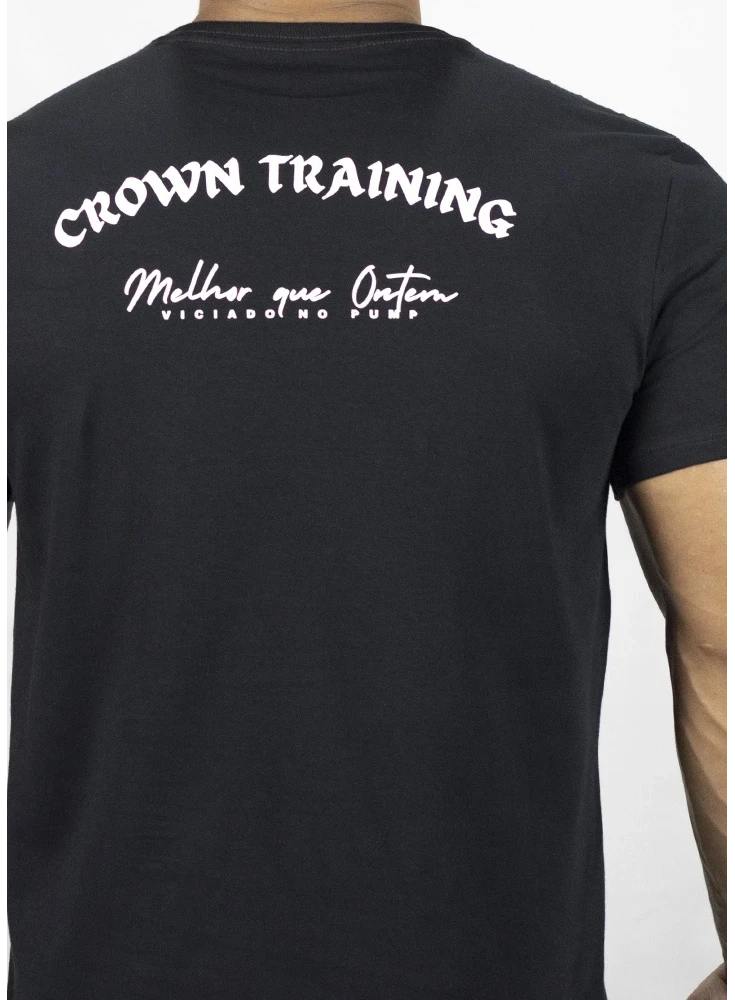 Camiseta Crown Training  Trad Preta Viciado no Pump