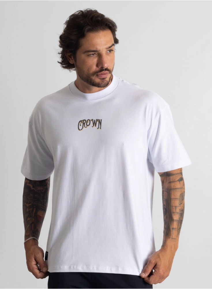Camiseta Oversized Bullet Wings Branca