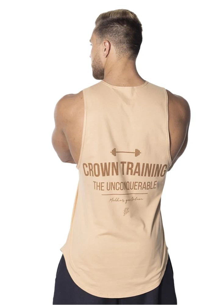 Regata Crown Tank Viciado no Pump Bege