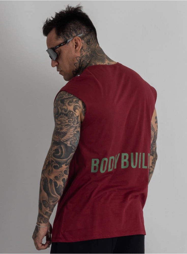 Regata Crown Japonesa Reta Bodybuilder Bordô Regata Crown Japonesa Reta Bodybuilder Bordô