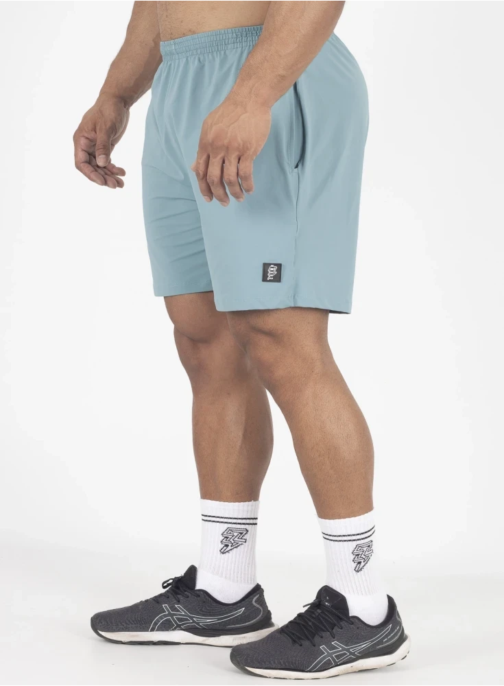 Bermuda Crown Poliamida Curta Azul Celeste