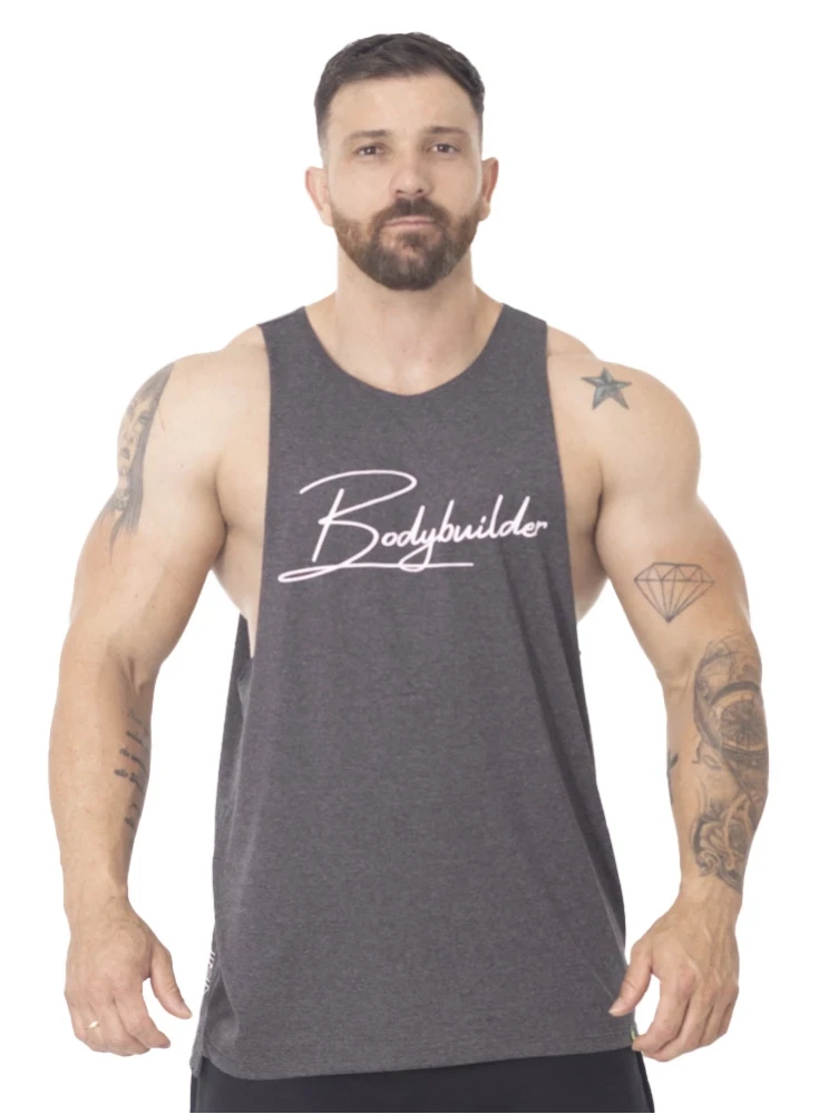 Regata Crown Corte Laser Bodybuilder Mescla Black