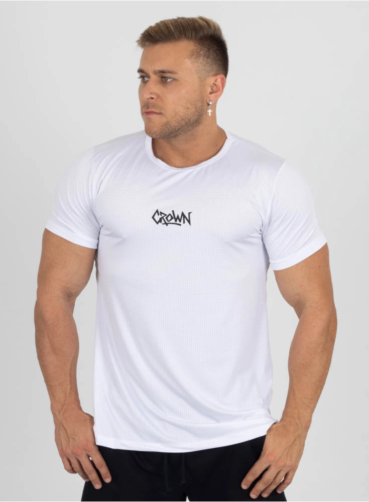 Camiseta Crown Dry Fit Ice Graffs Branca