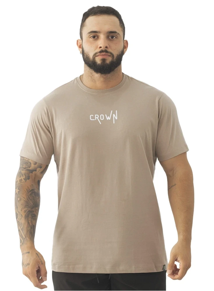 Camiseta Crown Training Areia
