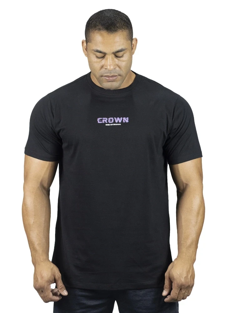 Camiseta Crown Training Trad Preta Strong