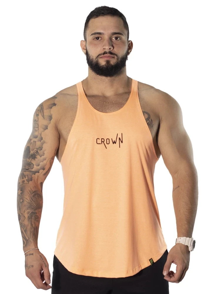 Regata Cavada Crown Basica Laranja Neon