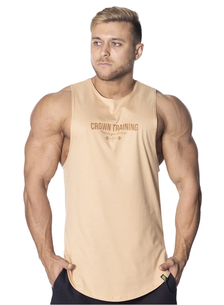 Regata Crown Tank Viciado no Pump Bege