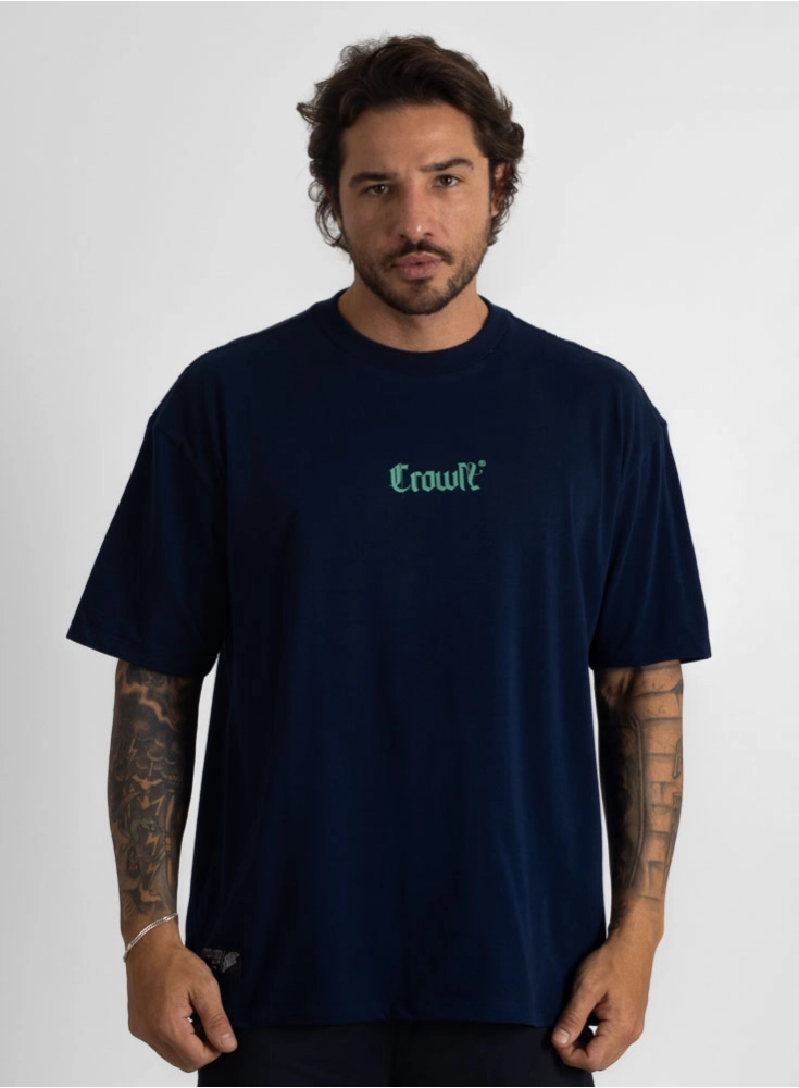 Camiseta Oversized Azul Marinho Angel