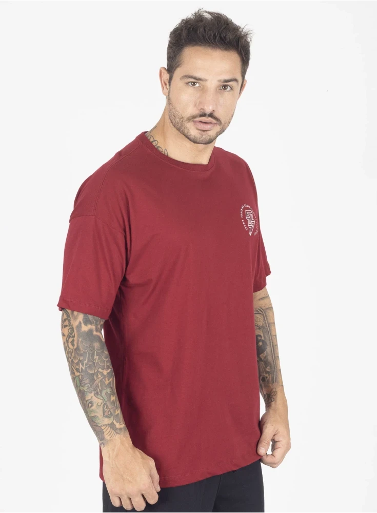 Camiseta Crown Training Over World  Bordô 