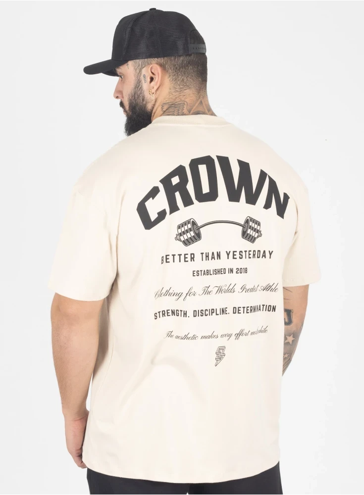 Camiseta Oversized Dumbbell  Creme 
